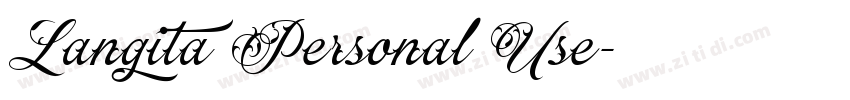 Langita Personal Use字体转换
